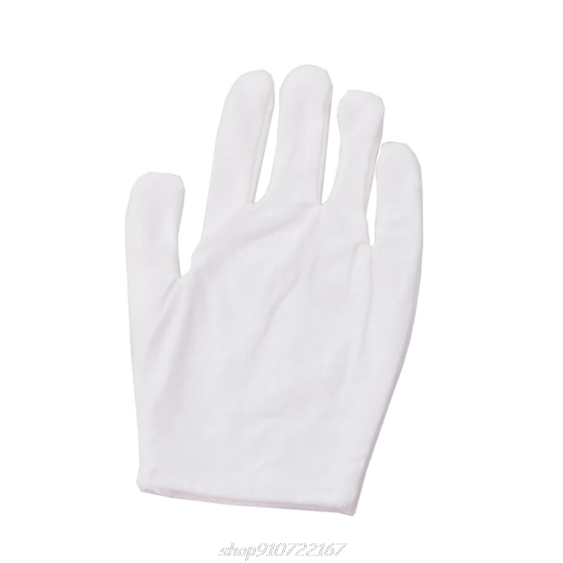 

12 Pairs White Inspection Cotton Lisle Work Gloves Coin Jewelry Lightweight New O30 20 Dropshipping
