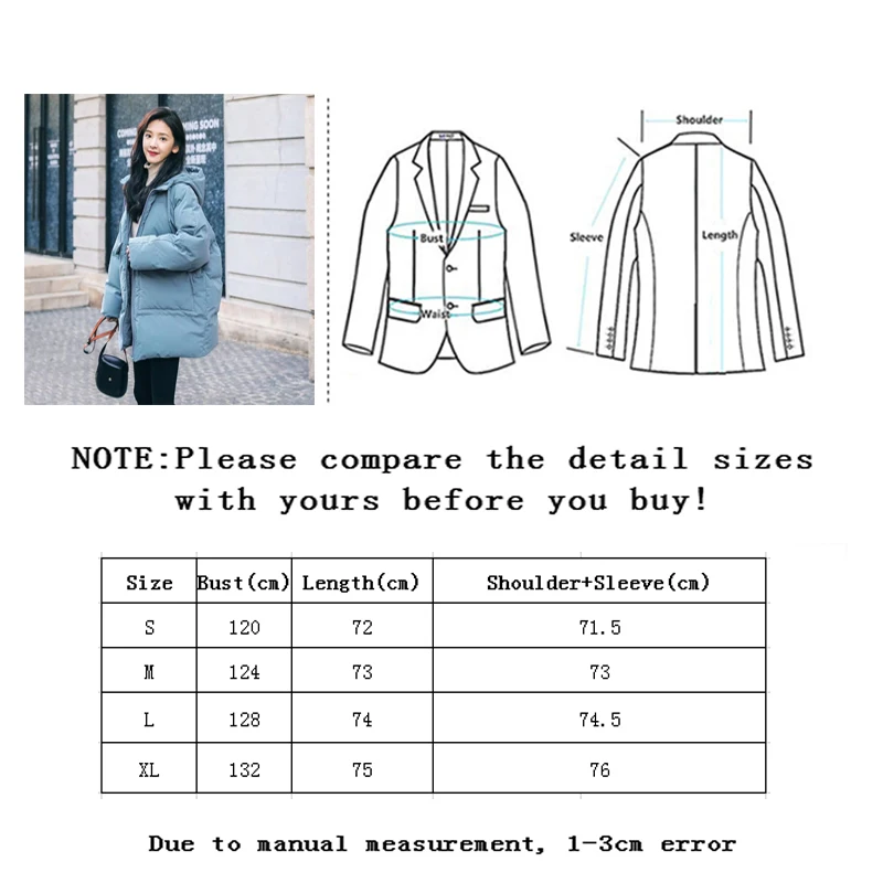 

2020 Winter Hooded Women Padded Jacket Solid Casual Fashion Loose Thicked Warm Female Cotton Coat Office Ladies Soft Parkas