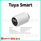 Термостатический привод для клапана радиатора Tuya ZigBee3.0 Wi-Fi, контроллер температуры ZigBee, Alexa Smart Home, Tuya, Google Assistant