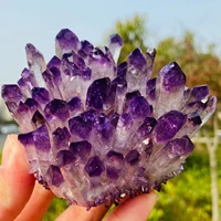 natural amethyst cluster ore demagnetization stone purification healing energy stone decoration