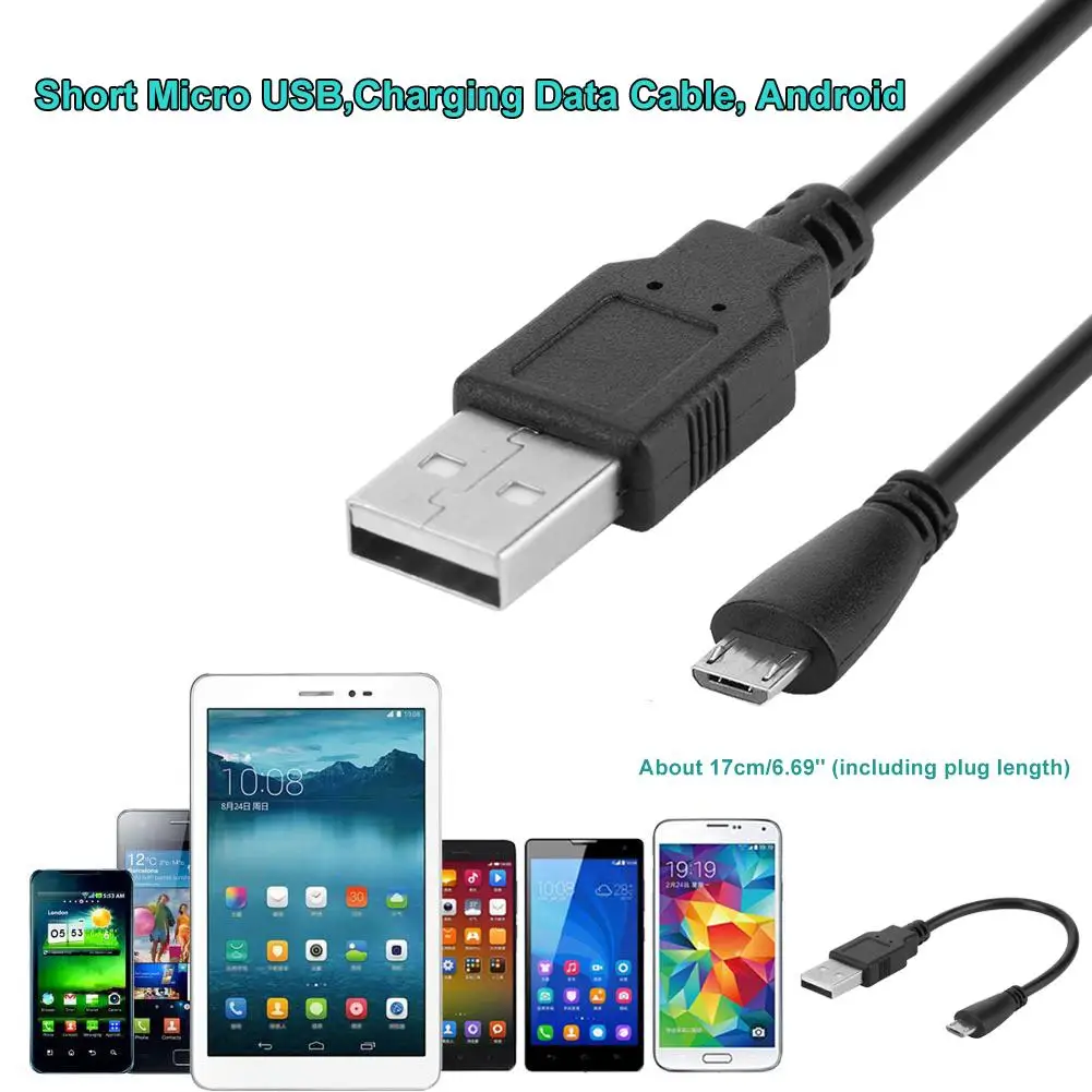 10 см короткий Micro USB 1A зарядный Дата кабель шнур для телефона Android планшета