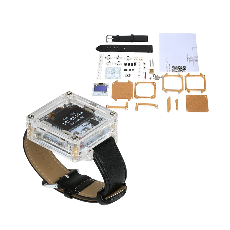 SCM Awesome DIY Kit Электронные часы прозрачный СВЕТОДИОДНЫЙ DIY светодиодный цифровой трубки наручные часы легко собрать в качестве подарка