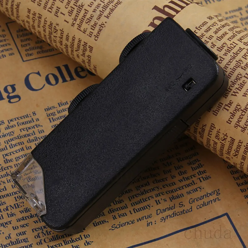 Мини 60x-100x с подсветкой зум Карманный микроскоп увеличительное стекло Лупа