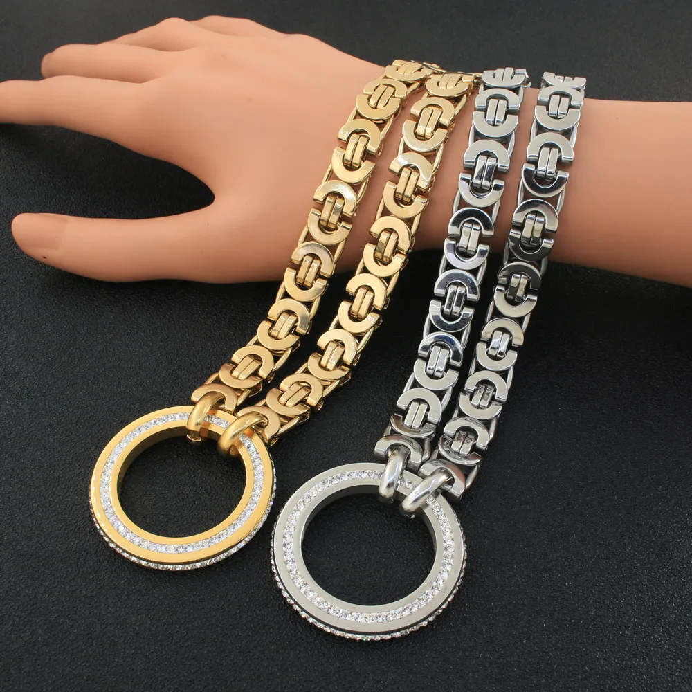 Модные ювелирные изделия из нержавеющей стали для женщин и мужчин большая