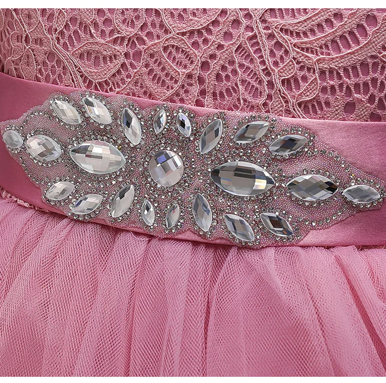 2019 spring and summer high-end new girls dress comfortable lace elegant princess layered fluffy children's wedding | Детская одежда