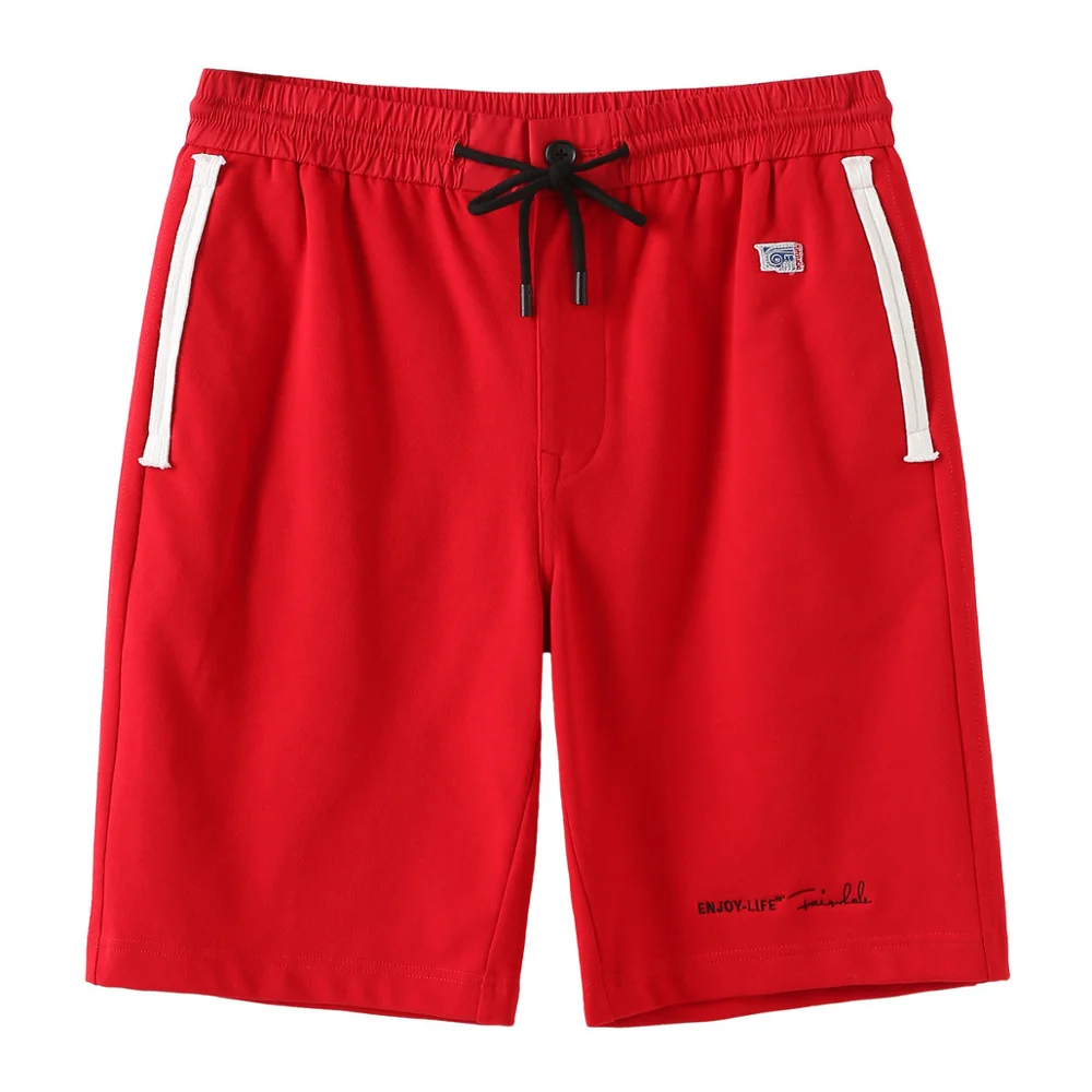 

Mark Fairwhale 2020 Fashion Embroidery 5 Point Causal Men Pants Elastic Waist Loose Men Shorts 719223057008