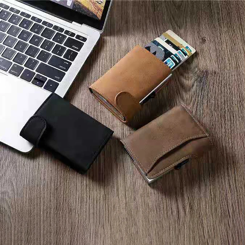 Кошелек мужской ультратонкий с Rfid-защитой от кражи кожаный | Багаж и сумки