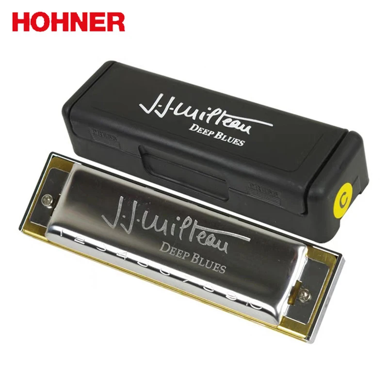 Hohner темно-синий J.J.Milteau 10 отверстий 20 тонов диатонический ротовой орган