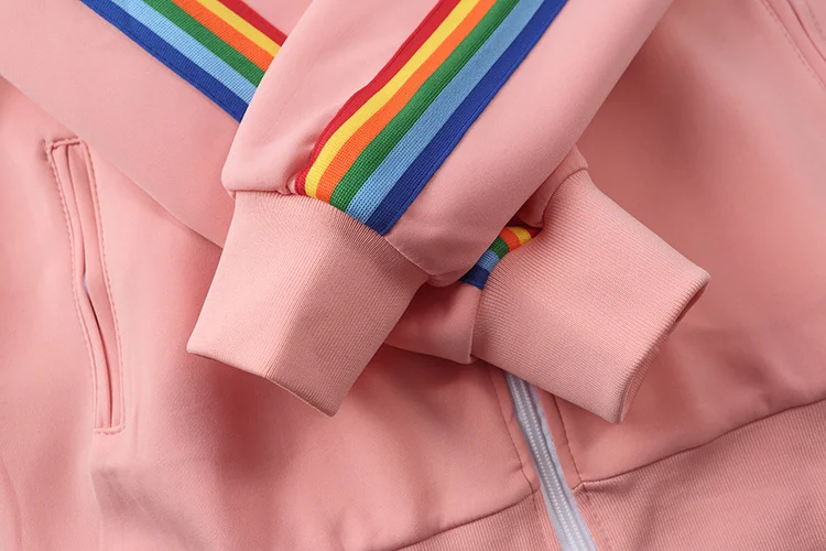 

angels Trendy Palm fashion personality all-match simple pink sports suit