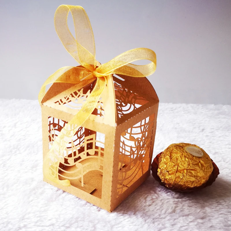 10 шт. коробка конфет Подарочная для шоколада с вырезами музыкальный символ