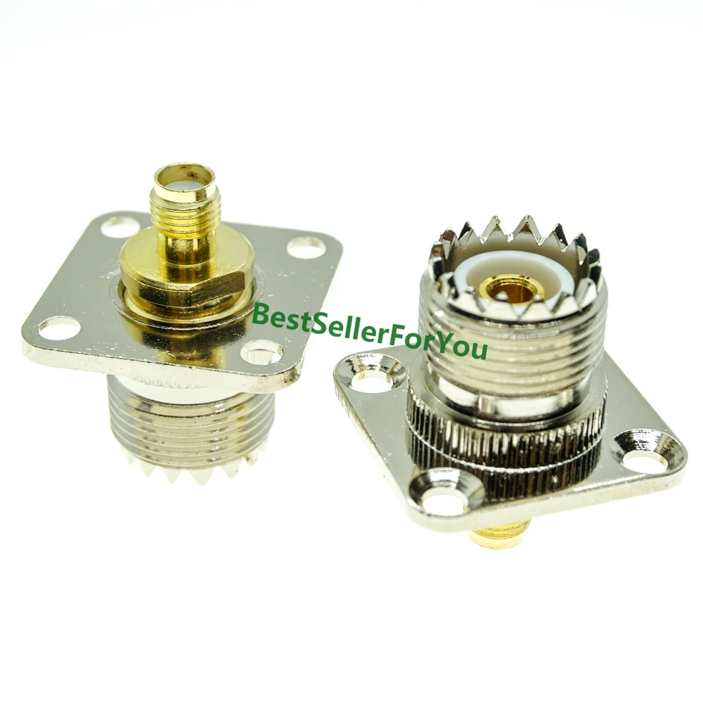 UHF female SO-239 SO239 к гнезду SMA фланцевое крепление радиочастотный адаптер