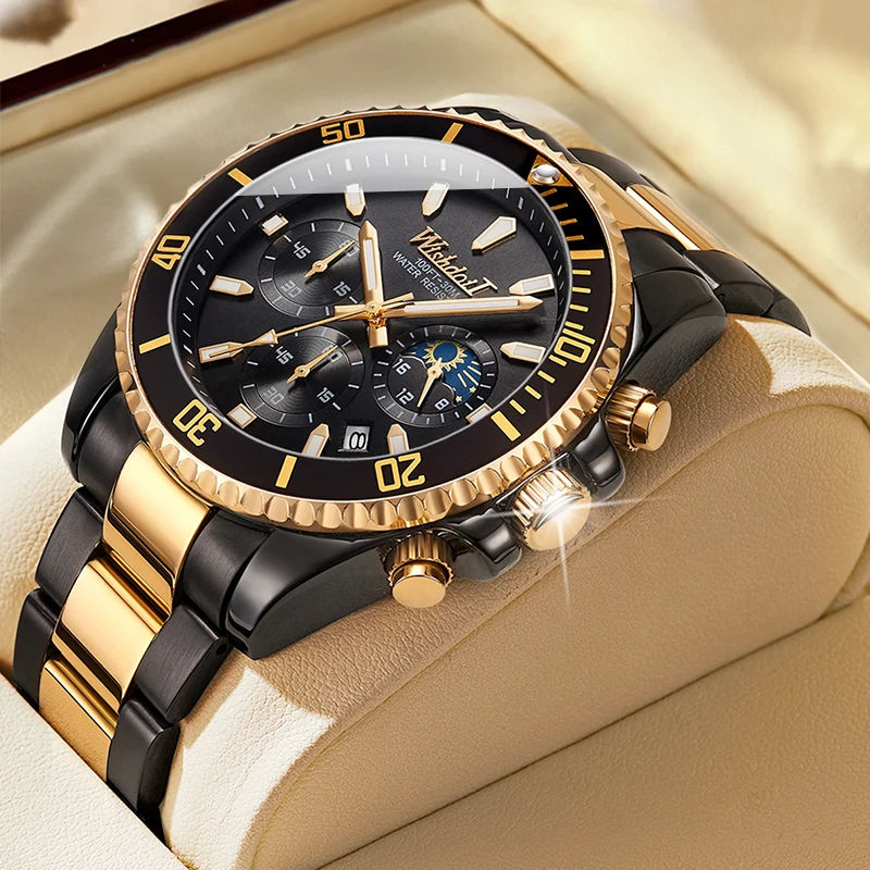 Часы наручные WISHDOIT мужские спортивные повседневные люксовые брендовые