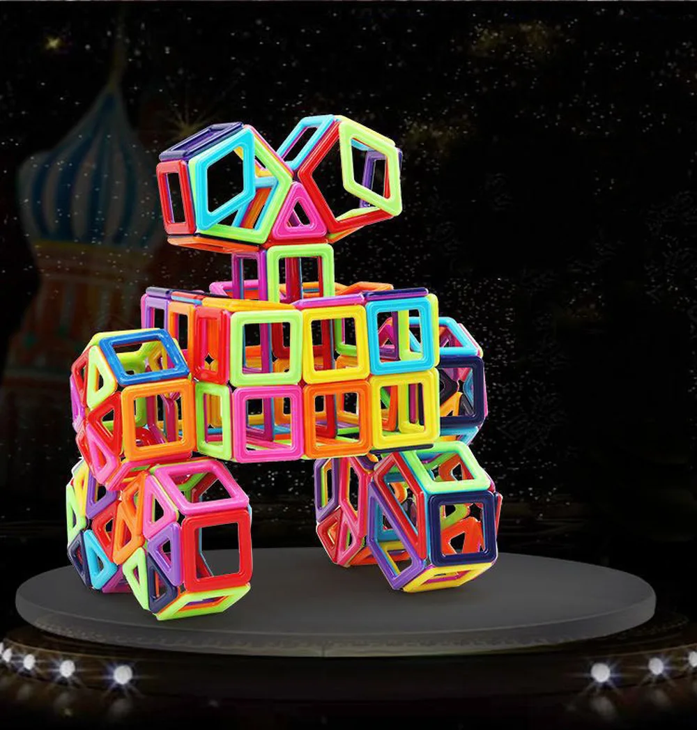 

64 Pcs-234 Pcs Colorful Magnetic Building Bolcks Toys Designer Construction Set Model & Building Lernnning Education Kids Toys