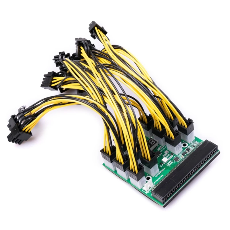 

KX4A Mini Breakout Board 12pcs 6pin-to-8pin Power Conversion Adapter with 50cm Cable Power Module Breakout Board