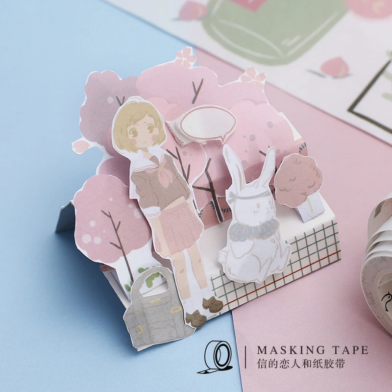 AngelHere Store 1 шт. Kawaii васи лента цветная симпатичная Маскировка лента DIY наклейки Скрапбукинг планировщик книга канцелярские принадлежности подарок