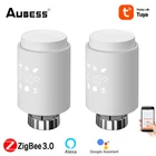 Умный привод радиатора TRV ZigBee 3,0, программируемый термостатический клапан радиатора, регулятор температуры, голосовое управление через Alexa