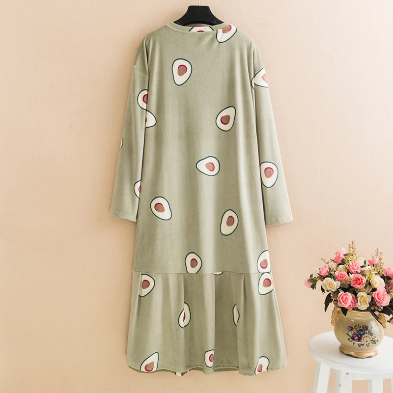 Женское нижнее белье халат большого размера на осень и зиму одежда для сна