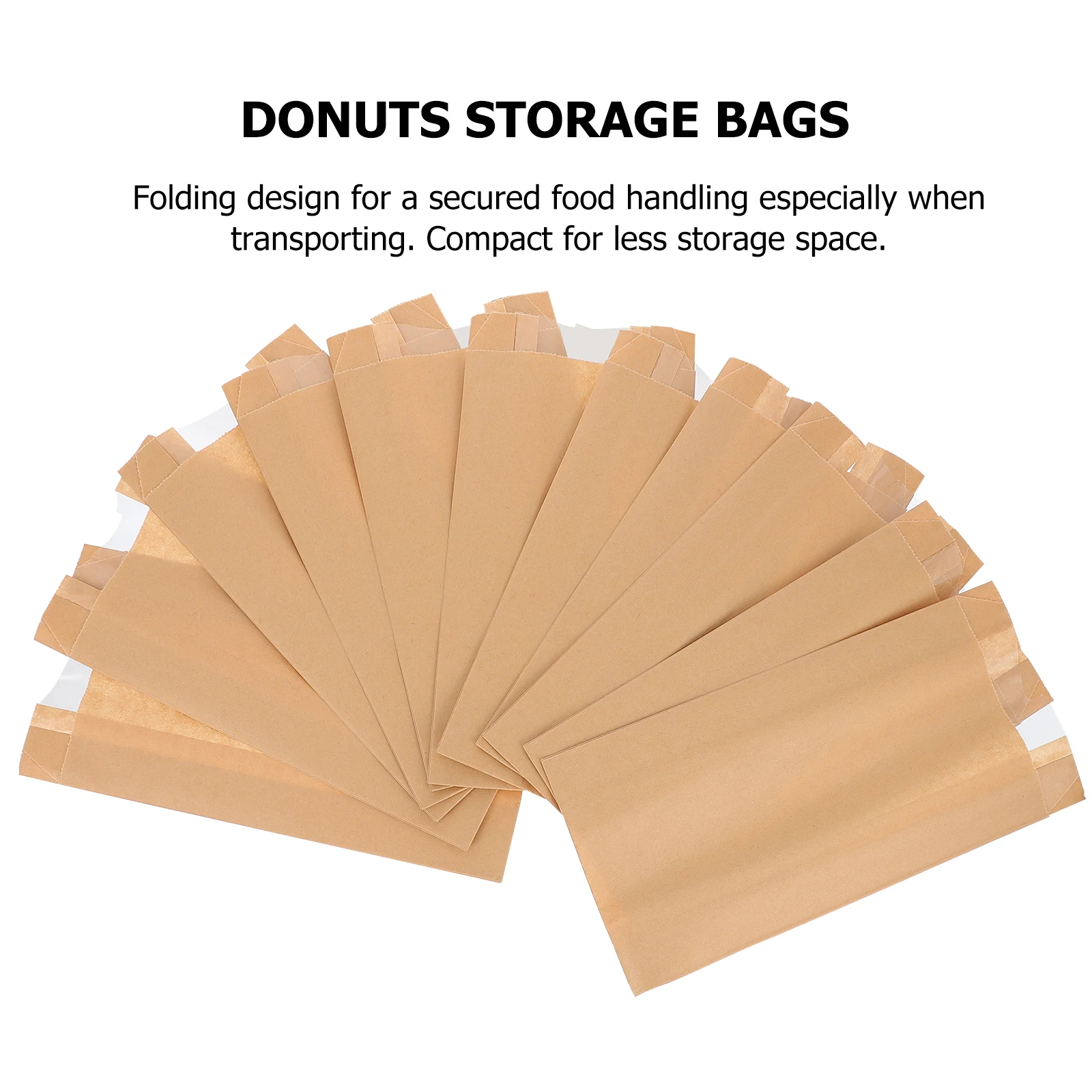 

30pcs Kraft Paper Bags Oil-proof Bread Bags Donuts Storage Bags for Home
