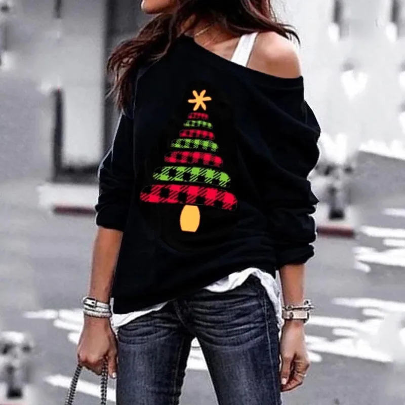 Женская футболка с длинным рукавом круглым вырезом и открытыми плечами|Футболки|