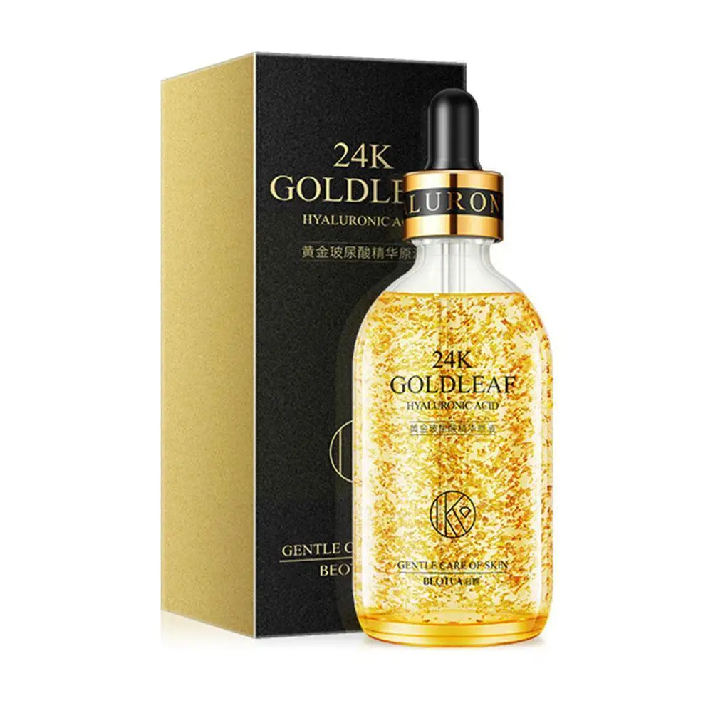 

24K Gold Hyaluronic Acid Face Essence Deep Penetration Highly Firm Serum Moisturizing 24K Skin Anti Aging 50/100ml Golden P0L0