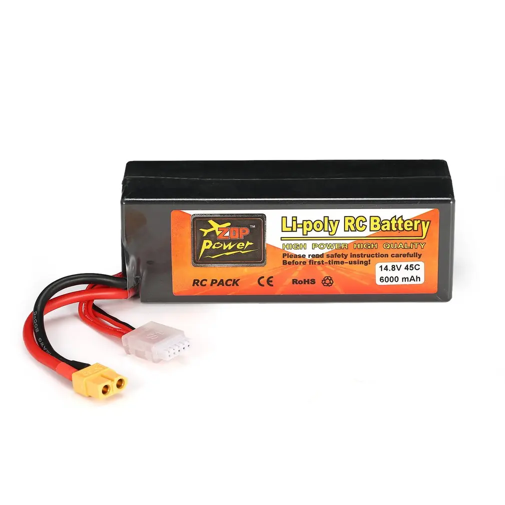 ZOP power 7 4 V 6000mAh 45C 2S 1P Lipo батарея T вилка перезаряжаемая для RC гоночный Дрон