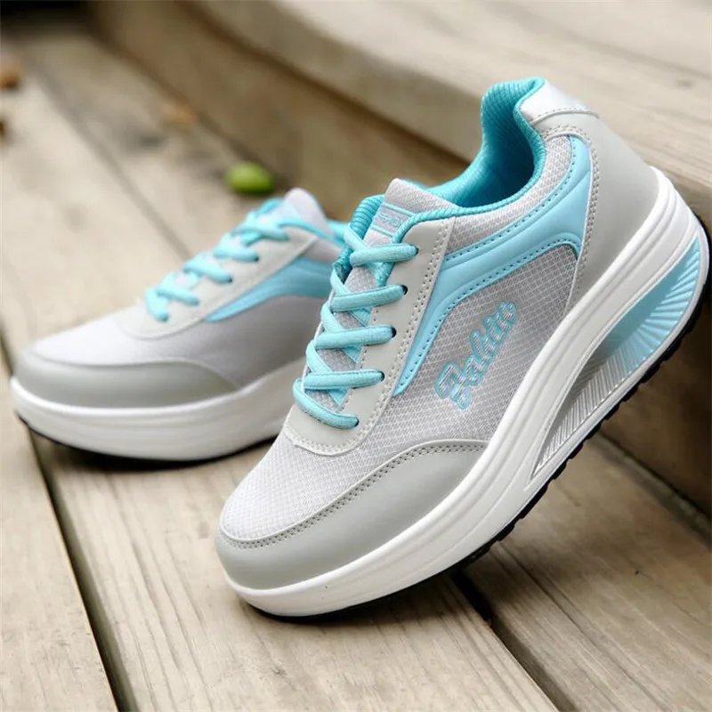 

Women's shoes 2018 spring and summer new women's rocking shoes mesh female soft bottom fitness leisure Sneakers shoes