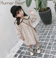 humor bear baby girls dress polka dot doll collar party princess dress 2020 spring autumn brand new toddler girl dress 3 7y