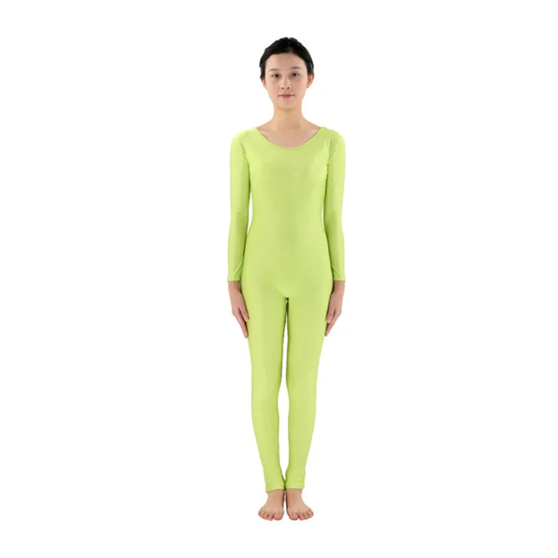 Для девочек костюм на все тело танцевальный комбинезон большой круглый вырез