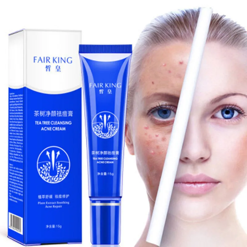 

15g Tea Tree Cleansing Acne Cream Face Anti acne Treatment Cream Moisturize Nutrition Control Oil Smooth Skin Face Care