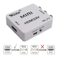 hdmi to av scaler adapter hd video converter box hdmi to rca avcvsb lr video 1080p hdmi2av support ntsc pal for mini