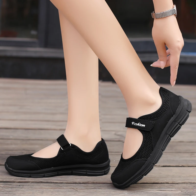 Zapatos de mujer 2019 nuevo primavera ligero malla zapatos cómodos senderismo al aire libre madre casual | Обувь