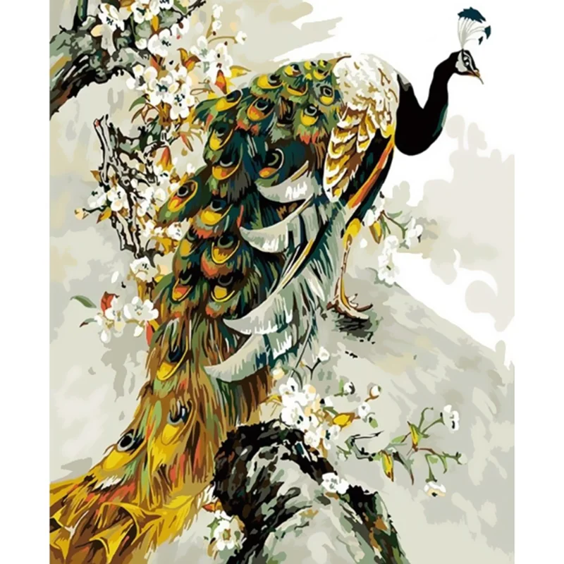 

DIY digital painting picture phoenix hand-painted oil painting gift canvas painting and digital home decoration