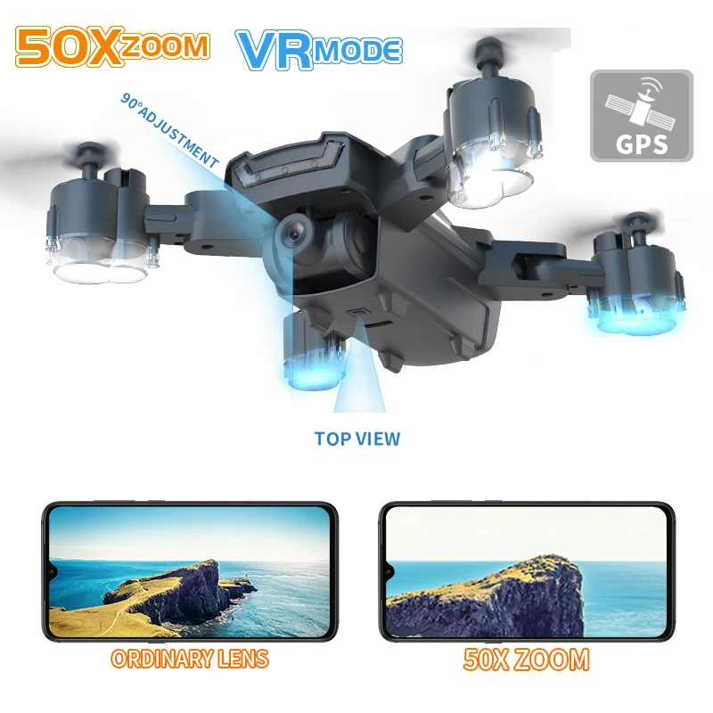 Gps Дрон LAUMOX G11 4K HD камера оптический поток Wi Fi FPV 50 раз зум Радиоуправляемый
