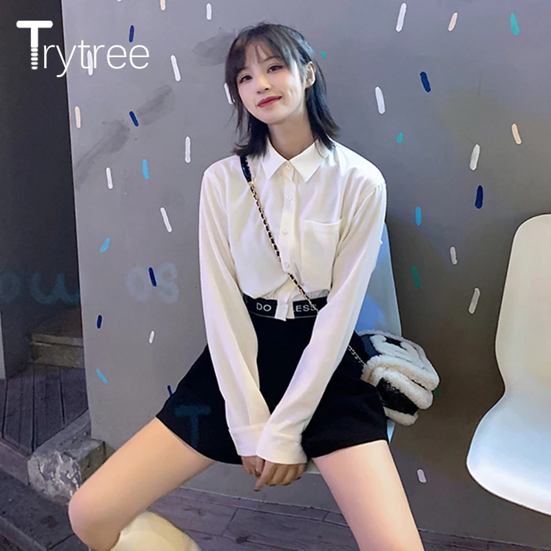 Trytree 2020 весенний комплект из двух предметов Повседневная однобортная блузка с