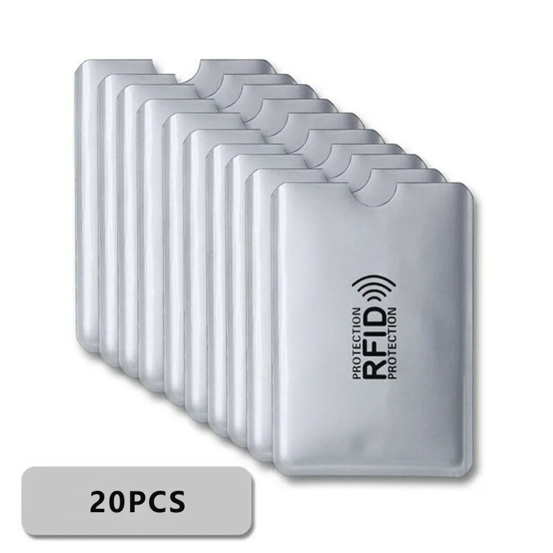 20 шт Анти RFID кошелек блокирующий рукав считыватель Блокировка банк держатель для