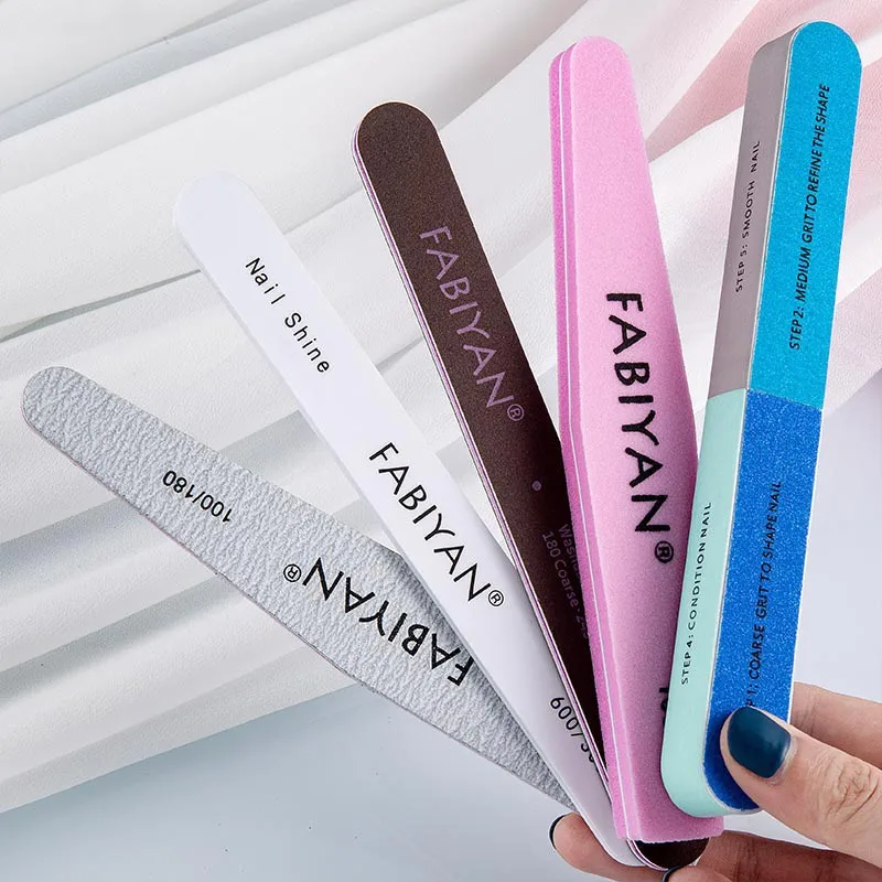 УФ Гель лак Маникюрный Инструмент наждачная бумага пилка для ногтей Лайм 100/180