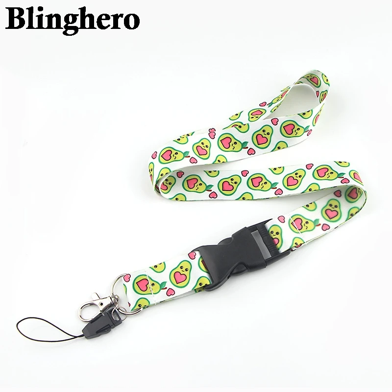 

CA1350 Wholesale 20pcs/lot Avocado Fruit Lanyards For keychain ID Card Pass Phone USB Badge Holder Hang Rope Lariat Lanyard