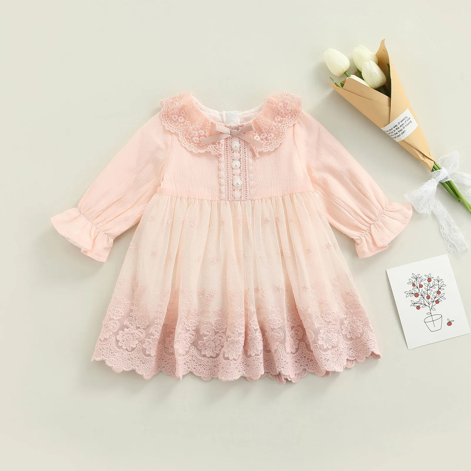 

Ma&Baby 6M-4Y Toddler Infant Newborn Baby Girls Dress Princess Tulle Pearl Tutu Party Birthday Wedding Dresses For Girls D95