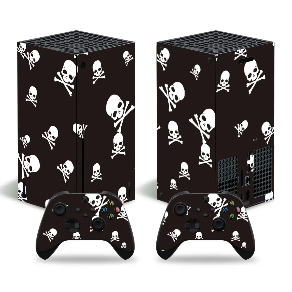 

Small Skull Style Skin Sticker Decal Cover for Xbox Series X Console and 2 Controllers Xbox Series X Skin Sticker Viny 6