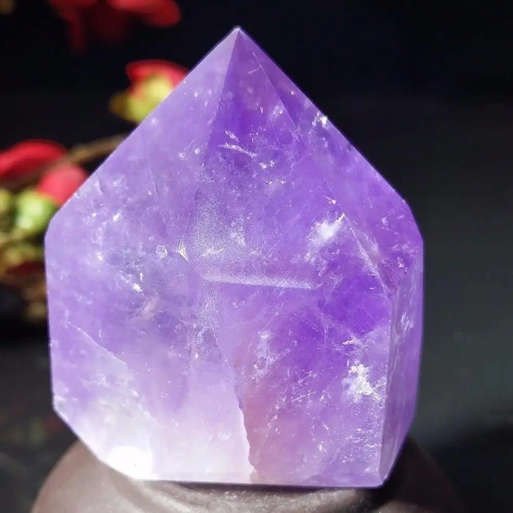 

natural Amethyst quartz crystals wand point gemstones natural stones and minerals spiritual healing reiki decoracion