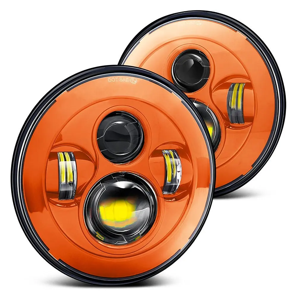 2 шт. 7 дюймов светодиодный фары для автомобиля Hi/короче спереди и длиннее сзади)