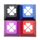 Новинка Вишневый профиль dip Краска скульптура pbt колпачок на клавишу Lucky clover для механической клавиатуры лазерная гравировка r1 1x фиолетовый красный синий