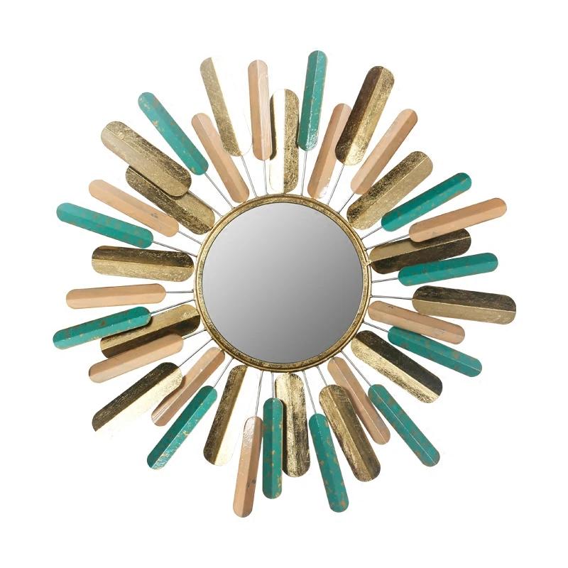 Европейский кованый железный настенный подвесной декоративный зеркальный