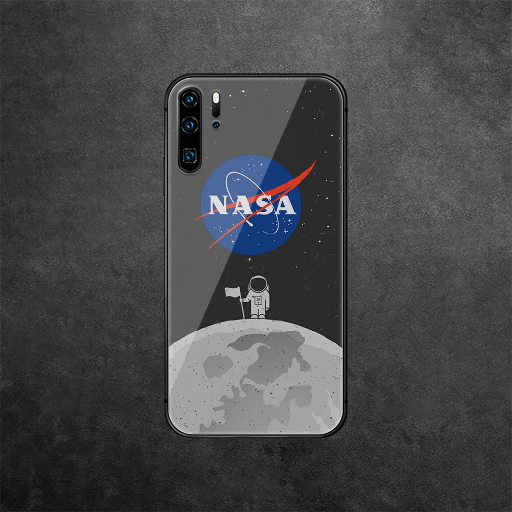 

Nasas Space Astronaut Tempered Glass Phone Case Cover For Huawei Honor Mate P 7 8 9 10 20 30 40 A X I Pro Lite Smart 2019 Bumper