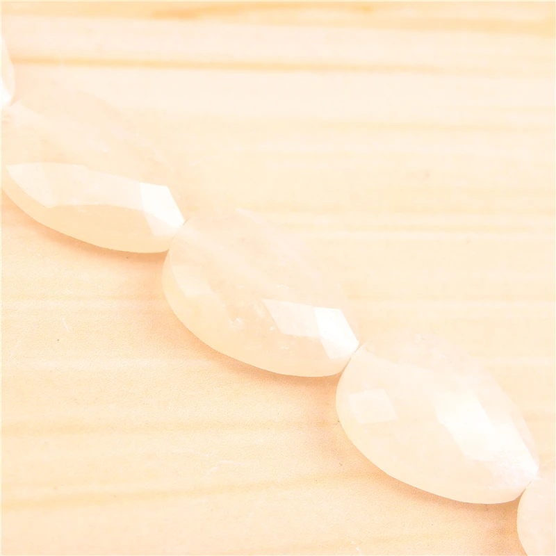 

Huang Dongling 16 16MM Natural Gem Round Loose Faceted Beads Flat Beads For Bracelets Necklaces DIY