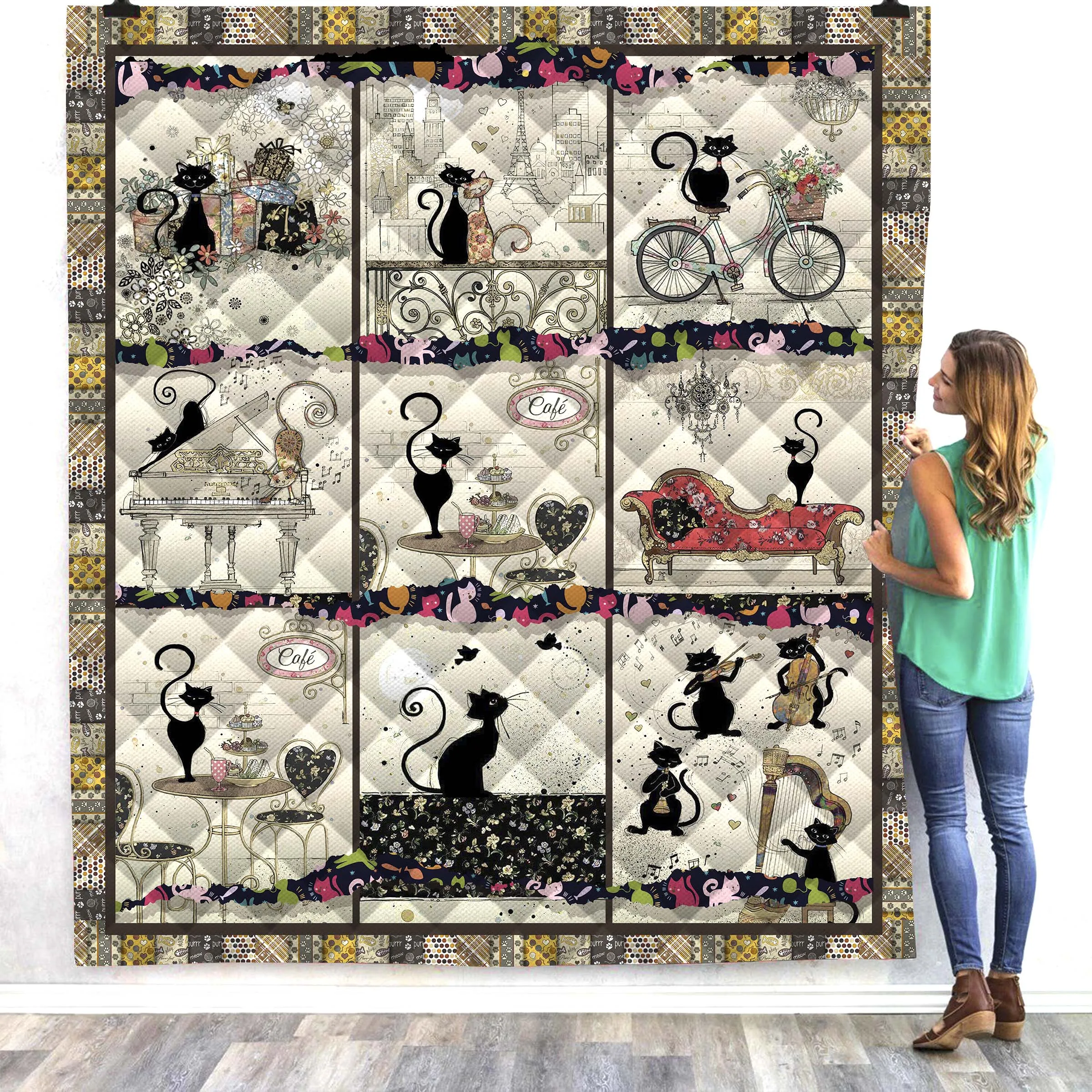 Одеяло с 3D рисунком кота для фотосъемки летнее одеяло 2019|Одеяла| |