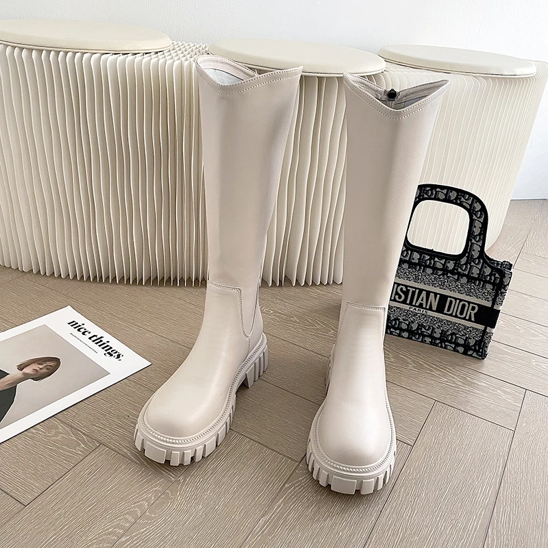 

Женские ботильоны челси на платформе и среднем каблуке, зимние теплые дизайнерские мотоциклетные ботинки, оксфорды-гладиаторы, 2021