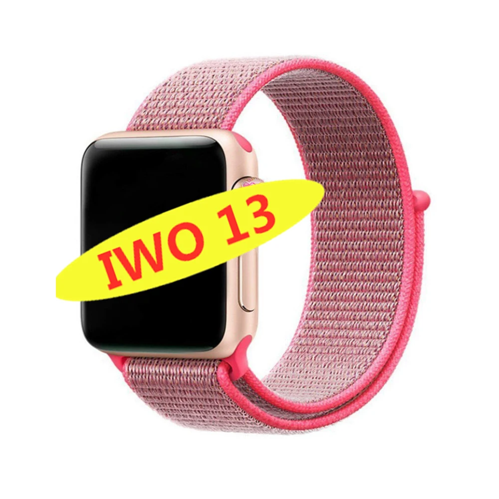 Nylon strap IWO 13 умные часы серии 5 1:1 44 мм Ip68 Водонепроницаемые для apple iPhone 11 MAX IOS Android smartwatch для женщин и мужчин PK IWO 10/11/12 - Цвет: Nylon strap