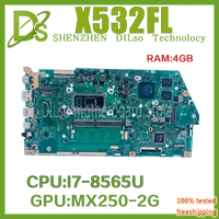 kefu x532fl with i7 8565u mx250 2g motherboard is for vivobook s15 x532f x532flc s532fl laptop motherboard 100 test ok