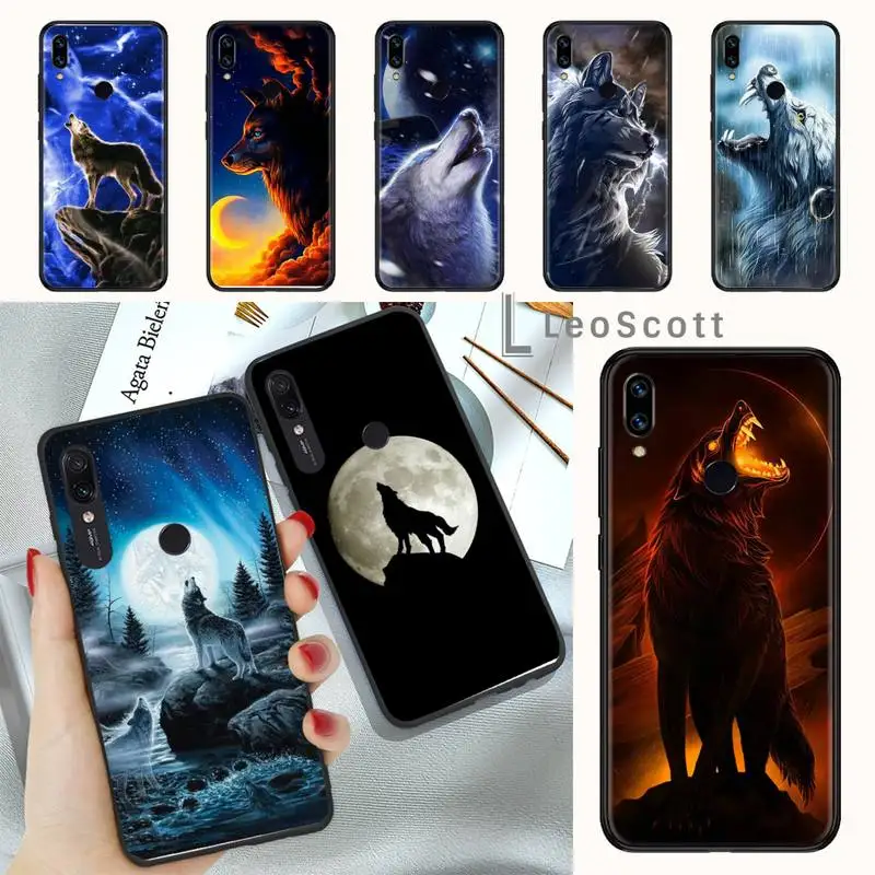 

howling wolf pictures animal Phone Case For Xiaomi mi Redmi note 7 8t 9 9t 9s 8 10 10t 11 pro lite K20 max 3